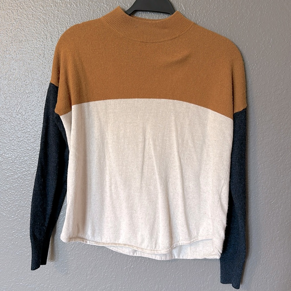 Madewell color block sweater size small